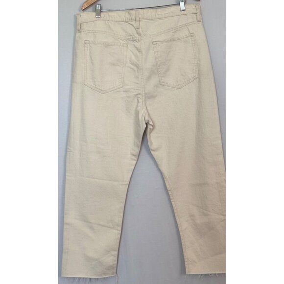 Banana Republic Womens High-Rise Straight Ankle Jeans Size 34 Premium Denim Beig - Picture 5 of 5